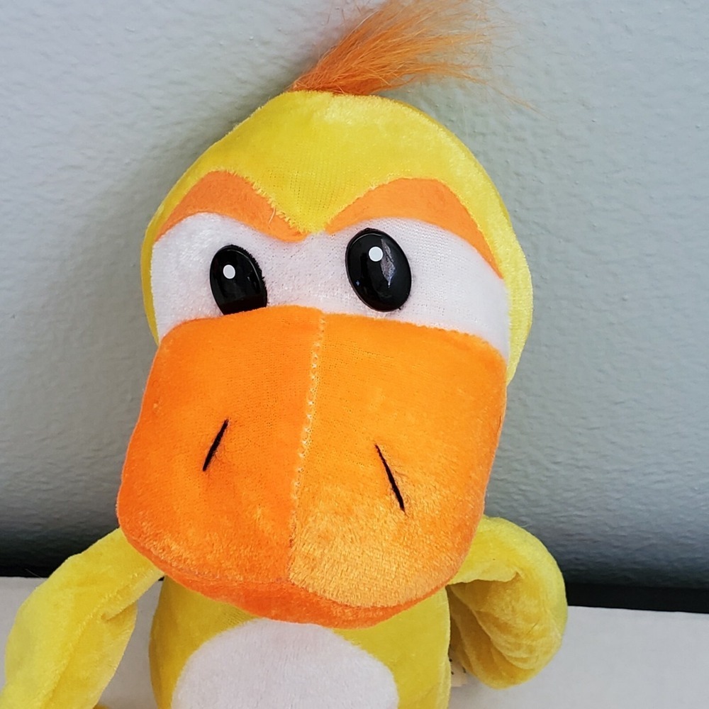 Yellow Orange Duck Plush 16" Polyester Excellent Pre-owned Condition
